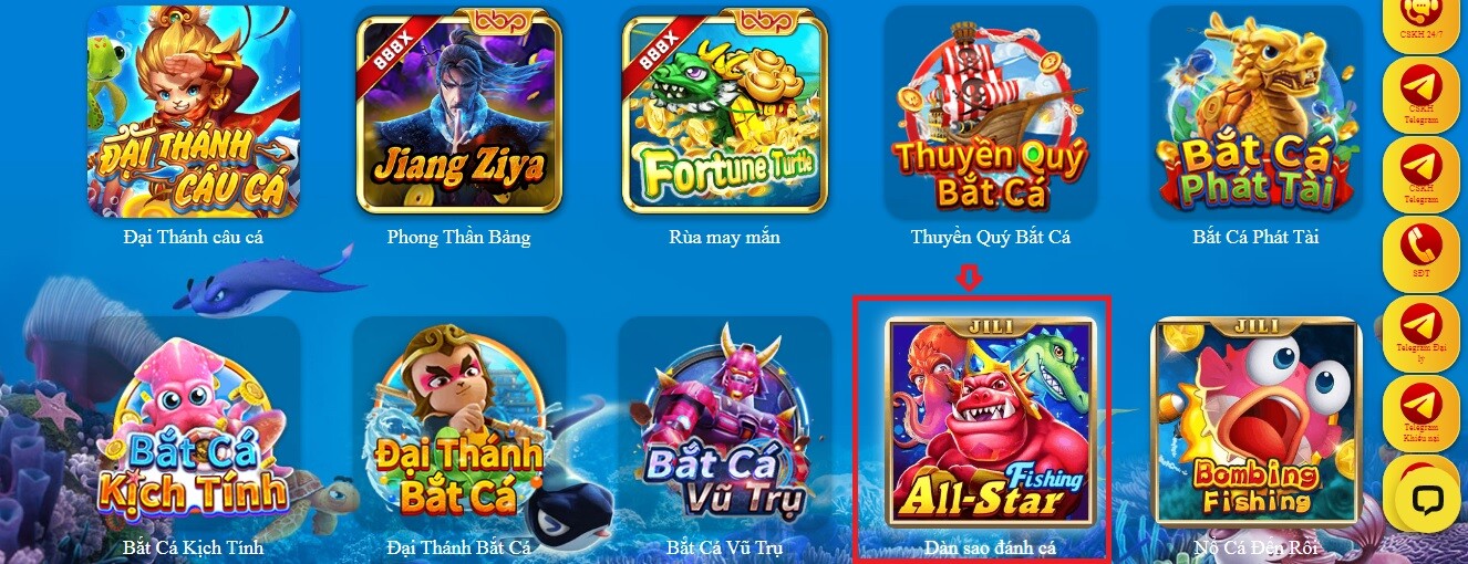 Dàn sao đánh cá SV66 - Hướng dẫn cách chơi chi tiết 8 Bạn có thể dễ dàng tìm thấy game Dàn sao đánh cá